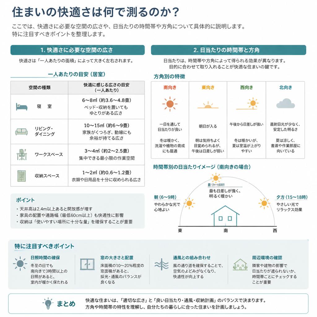 快適さを感じるための基準
