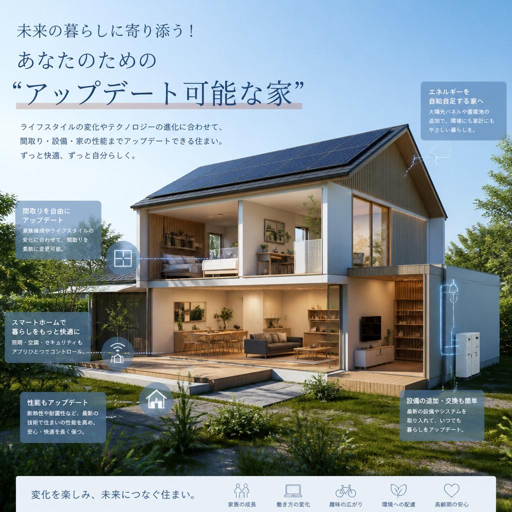 未来の暮らしに寄り添う！あなたのための“アップデート可能な家”
