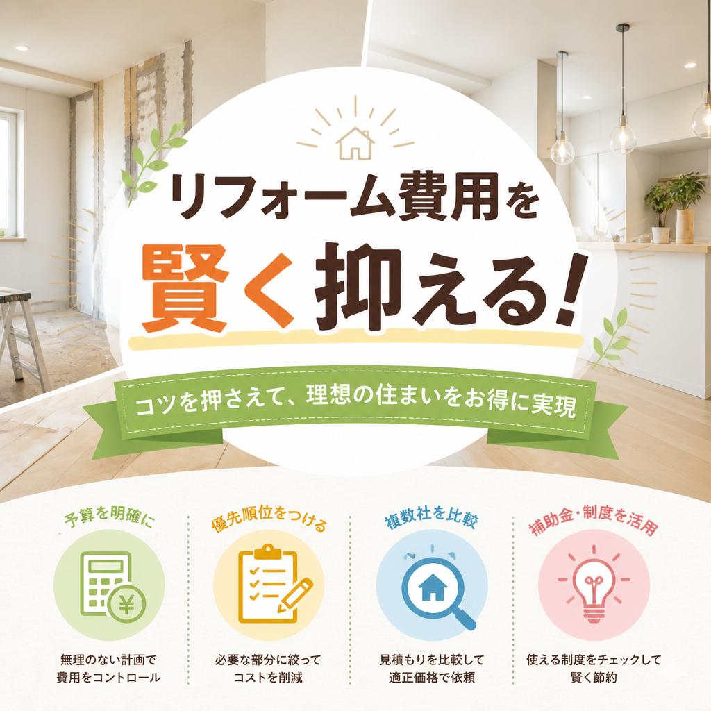 リフォーム費用を賢く抑える！