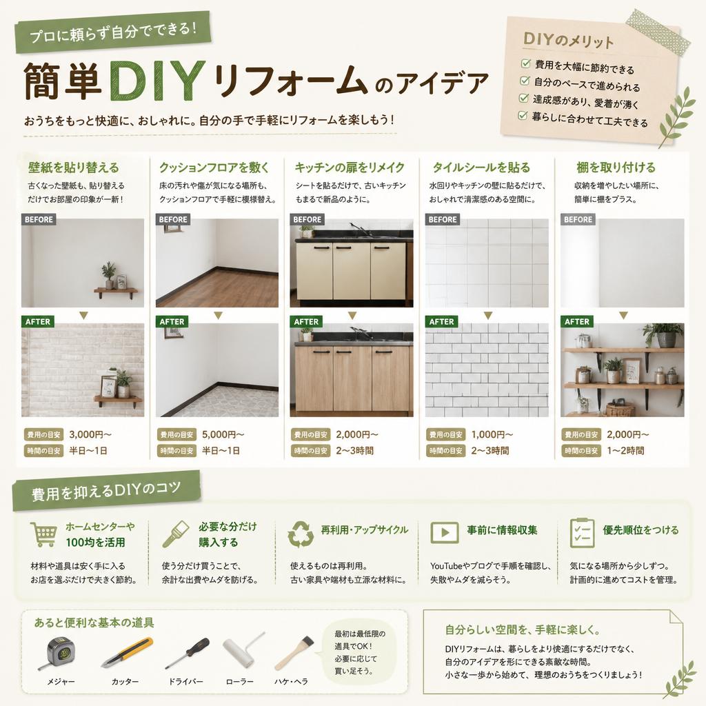 5. 自分でできるリフォームアイデア