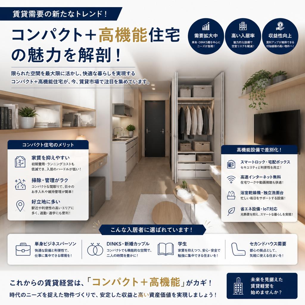 賃貸需要の新たなトレンド！コンパクト＋高機能住宅の魅力を解剖！