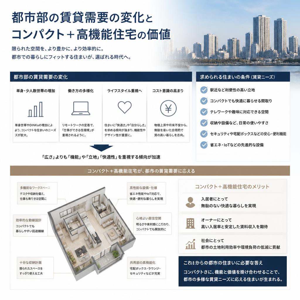 都市部における賃貸需要の高まり