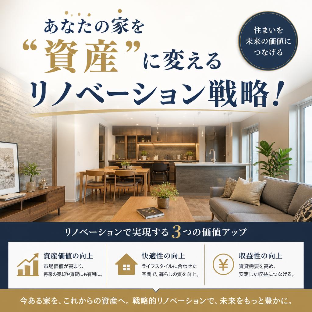 あなたの家を“資産”に変えるリノベーション戦略！