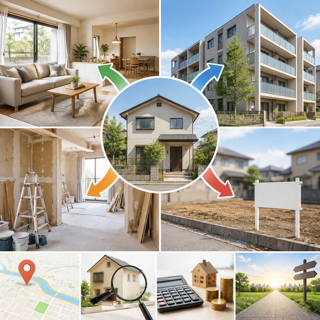 住む・貸す・売る。物件に合った活用方法を比較
